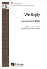 We Reply SATB choral sheet music cover